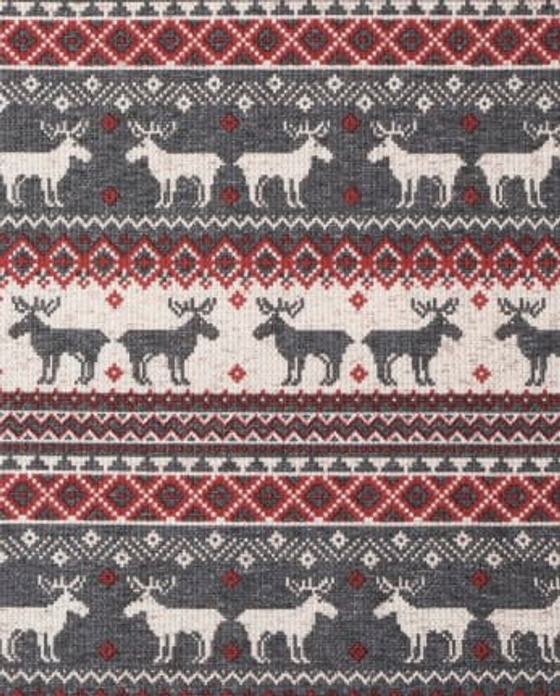 Unisex Adult Matching Family Thermal Reindeer Fairisle Cotton Pajamas