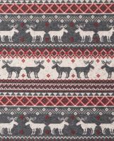 Unisex Adult Matching Family Thermal Reindeer Fairisle Cotton Pajamas