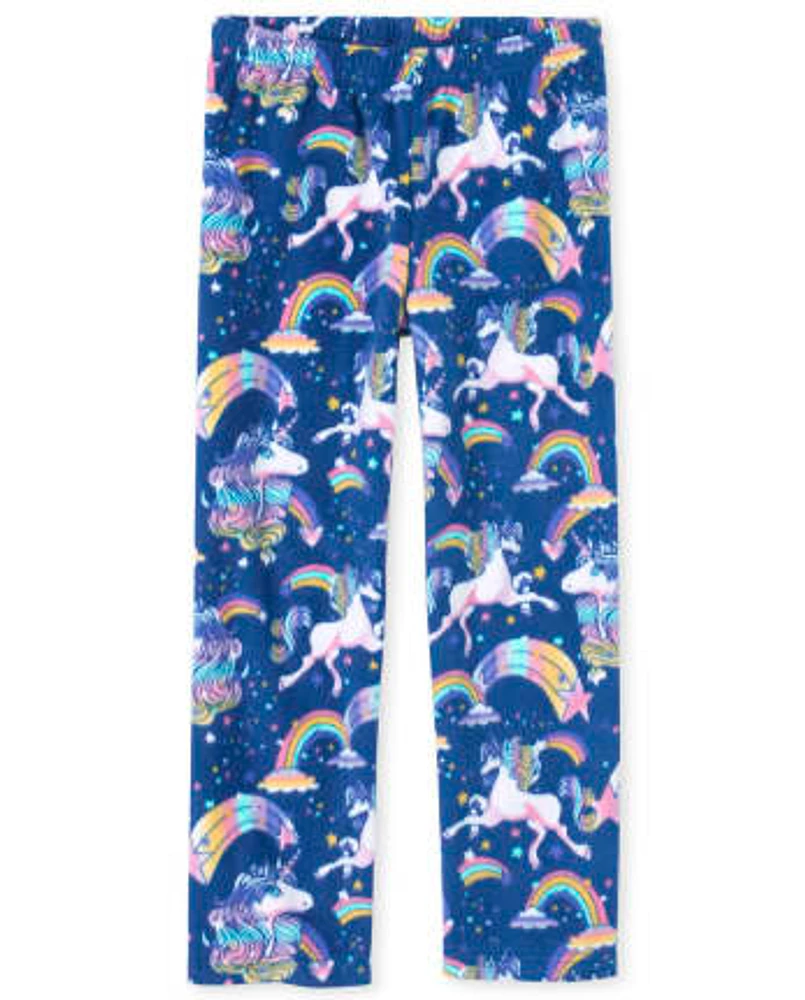 Girls Rainbow Unicorn Pajama Pants