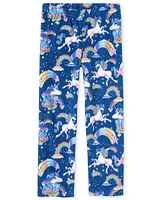 Girls Rainbow Unicorn Pajama Pants