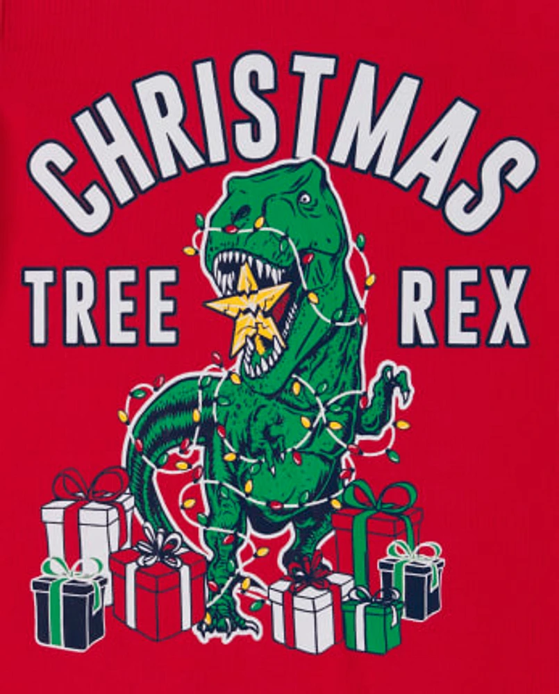 Pyjama en coton unisexe pour bébé et tout-petit assorti Family Glow Christmas Tree-Rex Snug Fit