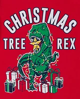 Baby And Toddler Matching Family Glow Christmas Tree-Rex Snug Fit Cotton Pajamas