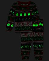 Baby And Toddler Glow Christmas Fairisle Snug Fit Cotton Pajamas