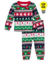 Unisex Baby And Toddler Glow Christmas Fairisle Snug Fit Cotton Pajamas