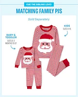 Baby And Toddler Santa Striped Snug Fit Cotton Pajamas