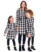 Womens Matching Family Buffalo Plaid Shirt Dress