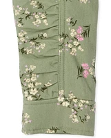 Parka à fleurs pour fille