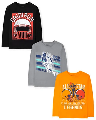 Boys Football Graphic Tee 3-Pack