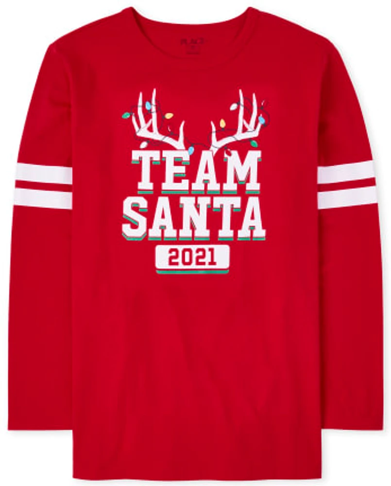 Adult Matching Family Team Santa Graphic Tee