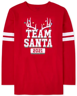 Adult Matching Family Team Santa Graphic Tee