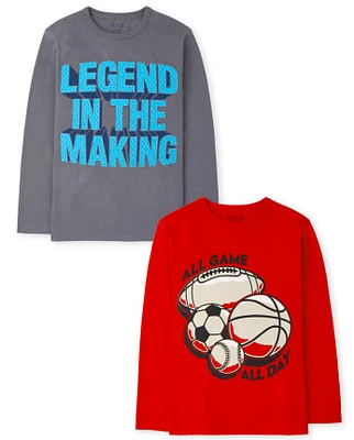 Boys Sports Graphic Tee 2-Pack