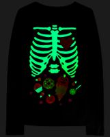 Womens Mommy And Me Glow Candy Skeleton Graphic Tee