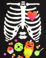 Womens Mommy And Me Glow Candy Skeleton Graphic Tee