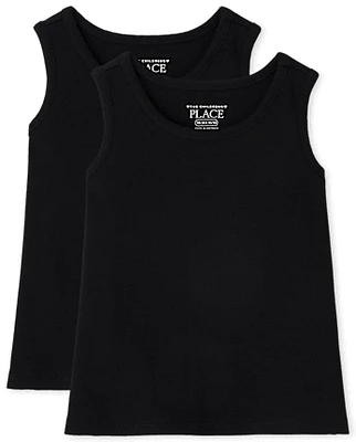 Toddler Girls Ribbed Tank Top 2-Pack