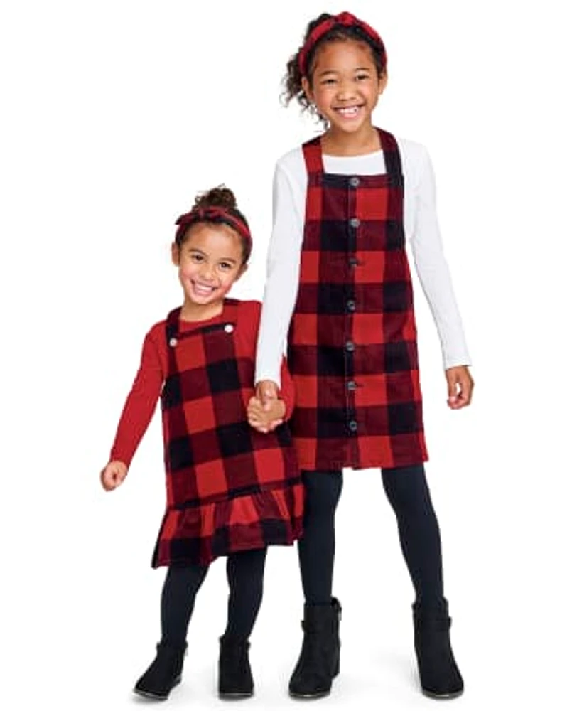 Ensemble 2 pièces jupe à carreaux Buffalo pour petites filles