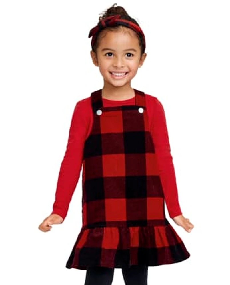 Ensemble 2 pièces jupe à carreaux Buffalo pour petites filles