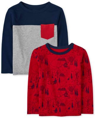 Toddler Boys Forest Top 2-Pack - multi clr