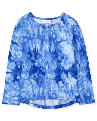 Haut côtelé tie-dye pour fille