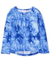 Girls Tie Dye Ribbed Top