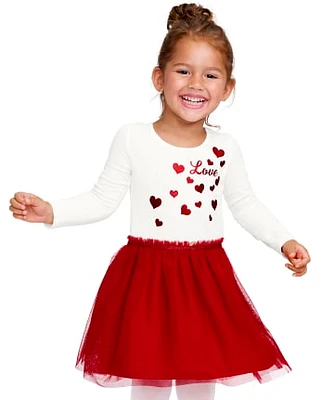 Baby And Toddler Girls Heart Tutu Dress