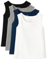 Baby And Toddler Girls Ribbed Tank Top 4-Pack