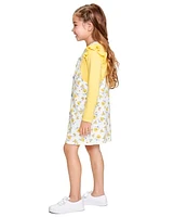 Ensemble 2 pièces jupe-culotte à fleurs pour toute-petite fille