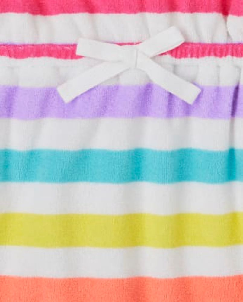 Baby And Toddler Girls Rainbow Striped Cover-Up