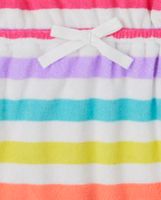 Baby And Toddler Girls Rainbow Striped Cover-Up