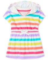 Baby And Toddler Girls Rainbow Striped Cover-Up