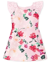 Toddler Girls Floral Fit And Flare Dress