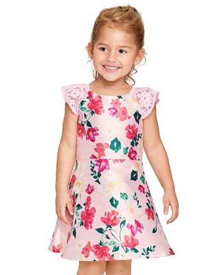 Toddler Girls Floral Fit And Flare Dress