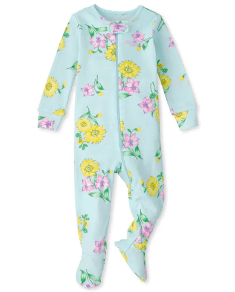 Carter's Infant Girls' Floral 100% Snug Fit Cotton Footie PJs