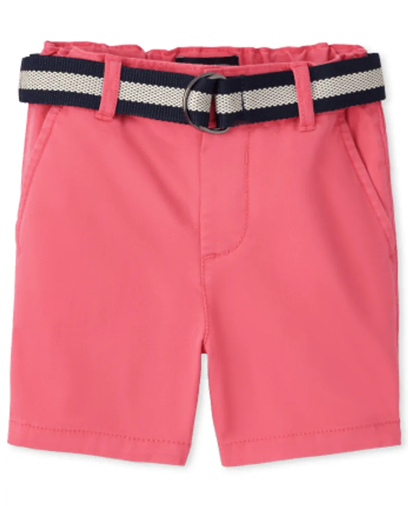 Baby And Toddler Boys Belted Chino Shorts