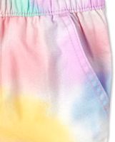 Girls Print Twill Pull On Shorts 2-Pack