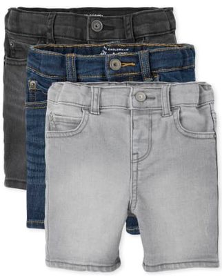 Baby And Toddler Boys Stretch Denim Shorts 3-Pack