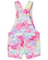 Girls Tie Dye Paisley Twill Shortalls