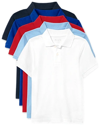 Kids Uniform Pique Polo 5-Pack