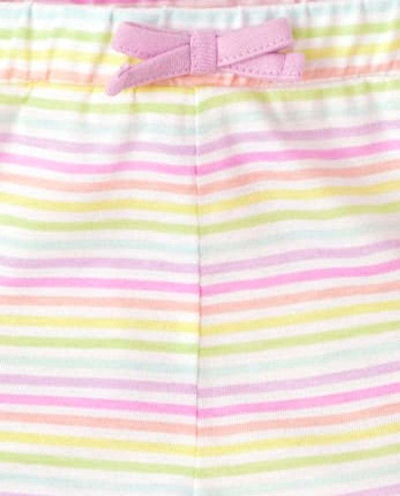 Baby Girls Ruffle Shorts 4-Pack