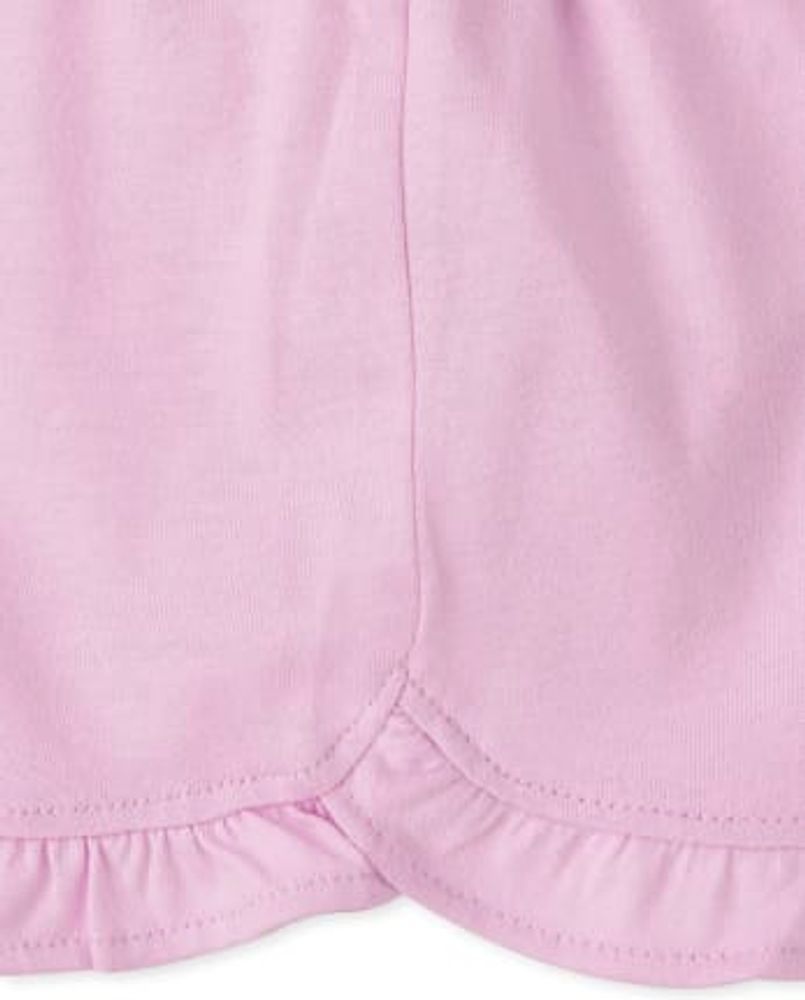 Baby Girls Ruffle Shorts 4-Pack