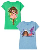 Girls Mermaid Graphic Tee 2-Pack