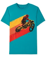 T-shirt graphique Dirt Bike pour garçons