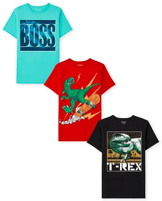 Boys Dino Graphic Tee 3-Pack