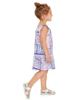 Baby And Toddler Girls Paisley Patchwork Ruffle Dress