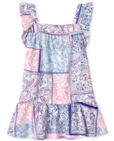 Baby And Toddler Girls Paisley Patchwork Ruffle Dress