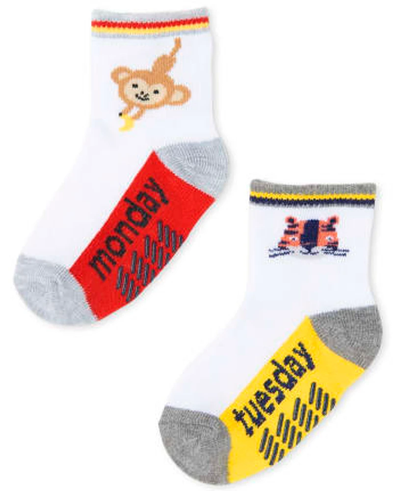 Lot de 7 chaussettes mi-longues Jours la semaine pour tout-petit garçon