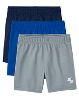 Toddler Boys Basketball Shorts 3-Pack