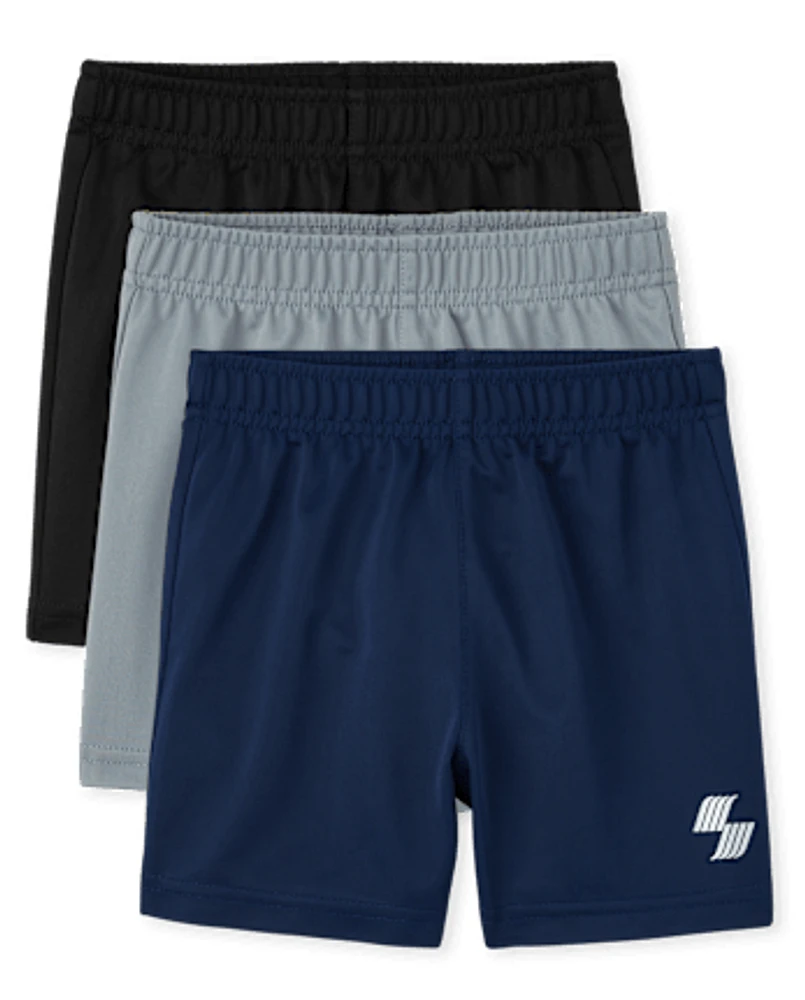 Toddler Boys Basketball Shorts 3-Pack