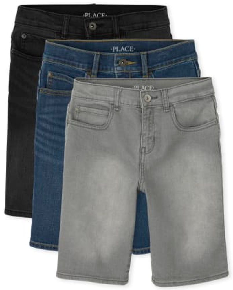 Boys Denim Shorts 3-Pack