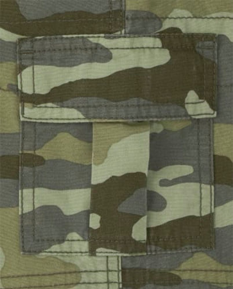 Boys Camo Pull On Cargo Shorts 2-Pack