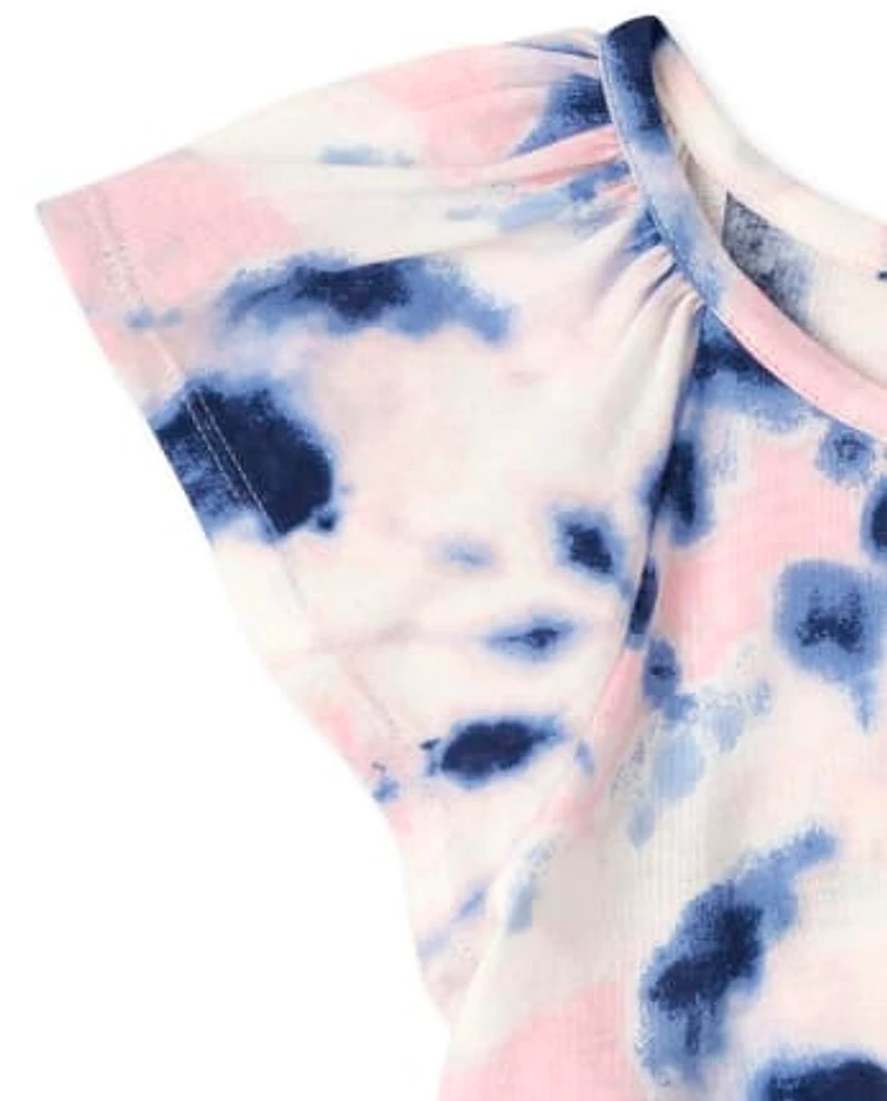 Girls Tie Dye Front Top 3-Pack